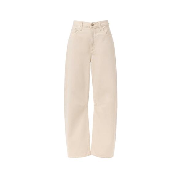 Citizens of Humanity White Micro Barrel Jeans Size 29 High Rise Baggy Rigid $248 - Picture 3 of 11
